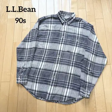 L.L.Bean 엘엘빈 90s 헤비 플란넬 셔츠 체크 무늬 M