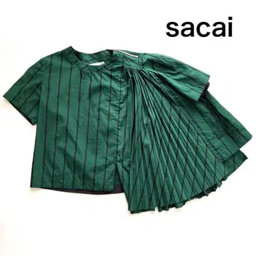 sacai 플리츠 블라우스