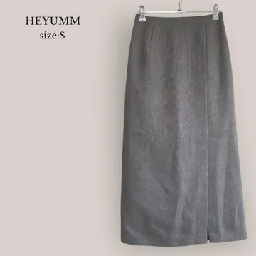 [ 헤윰 ] HEYUMM 새상품급 프론트 슬릿 롱 스커트 MUJI 그레이