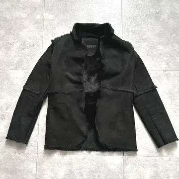 AMERICAN RAG CIE 천연 가죽 무스탕 자켓 패치워크 덧댄 것