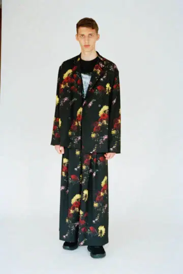 23aw 꽃무늬 테일러드 자켓 와이드 팬츠 셋업