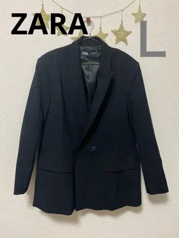 ZARA 블랙 더블 프레스 오버 사이즈 블레이저