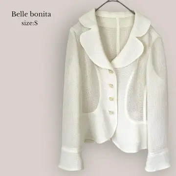 [ Belle bonita ] 새상품급 시어 자켓 메쉬 비침 둥근 카라
