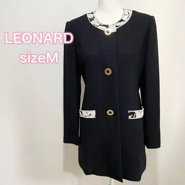 사이즈 M 레오나르 자켓 코트 노카라 울 블랙