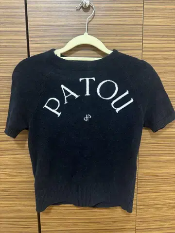 PATOU 블랙 반팔 니트 XS