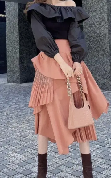 EIMY ISTOIRE 랜덤 프릴 볼륨 스커트 M