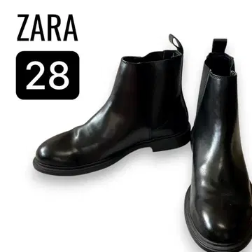 미사용 새상품 ZARA 블랙 사이드 고어 부츠 28