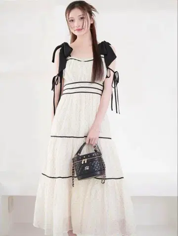 pomme.damour 원피스 dot chiffon onepiece