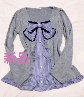 axes femme 빅 리본 상의 기모 니트 리즈리사 히메 스타일