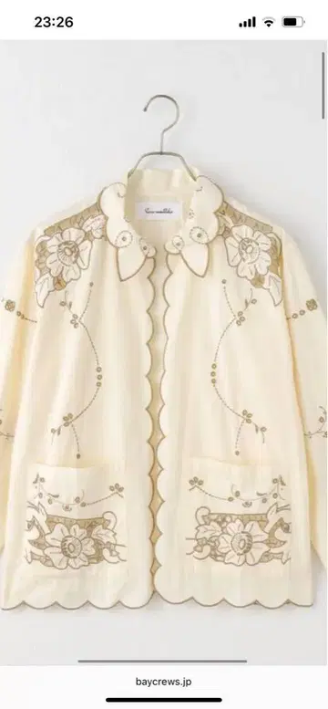 SARA MALLIKA/COTTON TWILL CUT WORK SHIRT