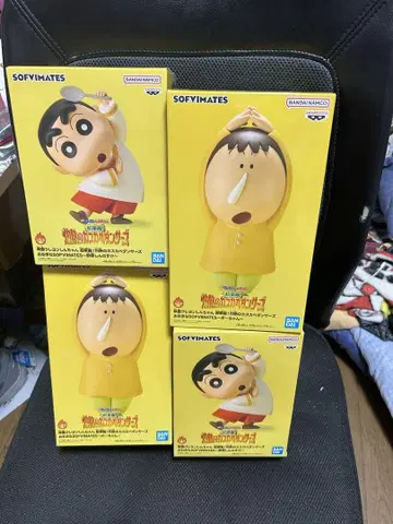 짱구는 못말려(크레용 신짱) 피규어 4개 세트 미사용