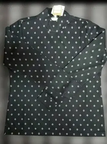긴팔 셔츠 블랙 무늬 골프 의류 XL