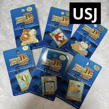 유니버설 스튜디오 재팬 3주년 기념 핀 배지 6개 세트