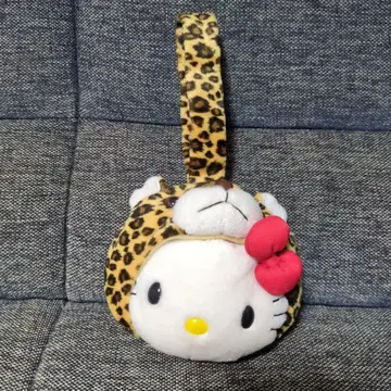 레어 헬로키티 변신 페이스 코인 파우치 레오파드 무늬