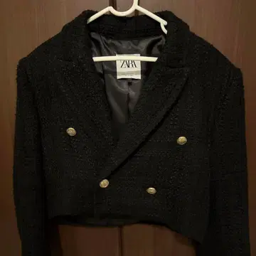 ZARA 트위드 크롭 자켓 숏 기장