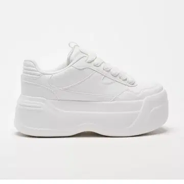 ZARA 플랫폼 러닝 스니커즈 화이트 37