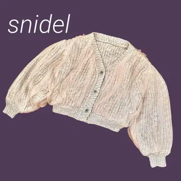snidel 튤 레이어드 가디건 니트 스웨터 프리 사이즈