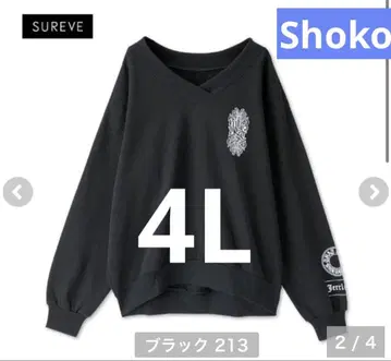 여성용 프린트 로고 풀오버 (Shoko x SUREVE) 4L