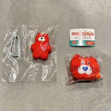 mojojojo 피규어 마스코트 페이스 마스코트 고양이 빨강 2개 세트