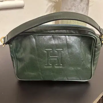 HIROFU 히로후 핸드백 원숄더 가죽 로고 엠보