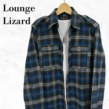 lounge lizard 체크 셔츠 긴팔 셔츠 일본제 플란넬 셔츠