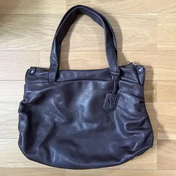 FURLA 훌라 소가죽 토트백 무지 짙은 갈색 브라운