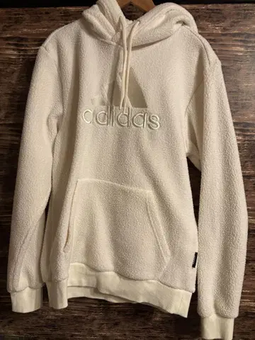 adidas 플리스 후드티 화이트