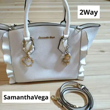 SamanthaVega 2Way 숄더백 화이트 플래터 스몰