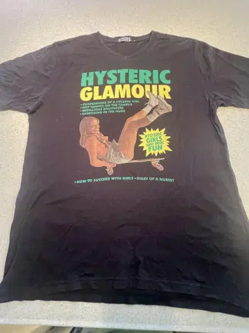 HYSTERIC GLAMOUR 그래픽 T셔츠 블랙