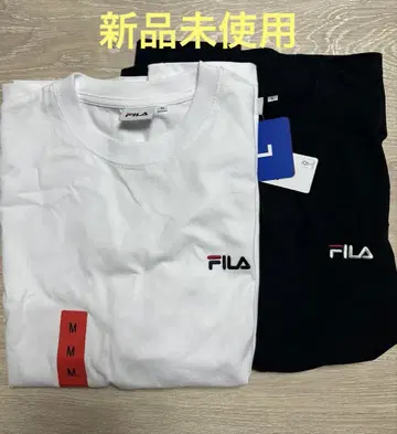 FILA T셔츠 세트 화이트 M 블랙 L