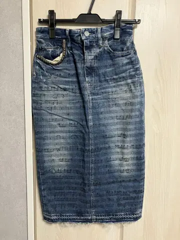 HYSTERIC GLAMOUR 음표 프린트 타이트 스커트 S