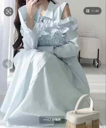 mily bilet 멀티웨이뷔스티에도킹 스트라이프 셔츠 원피스