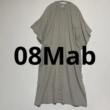 08Mab 쉘 버튼 롱 원피스 롱 가디건 코튼 100%