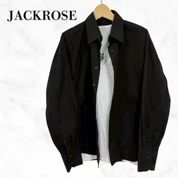 JACKROSE 긴팔 셔츠 블랙 셔츠 심플 블랙 상의