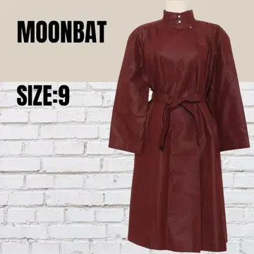 MOONBAT 문배트 아우터 롱 코트 스탠드 카라 레드 계열
