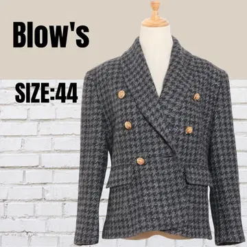 Blow's 브로우즈 테일러드 자켓 더블 버튼 하운드투스 이탈리아제