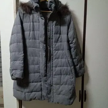 GALLORIA 그레이 다운 자켓 후드 부착