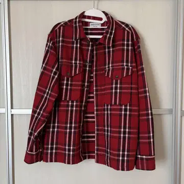 [ FREAK'S STORE ] 남성용 빨간색 체크 플란넬 셔츠