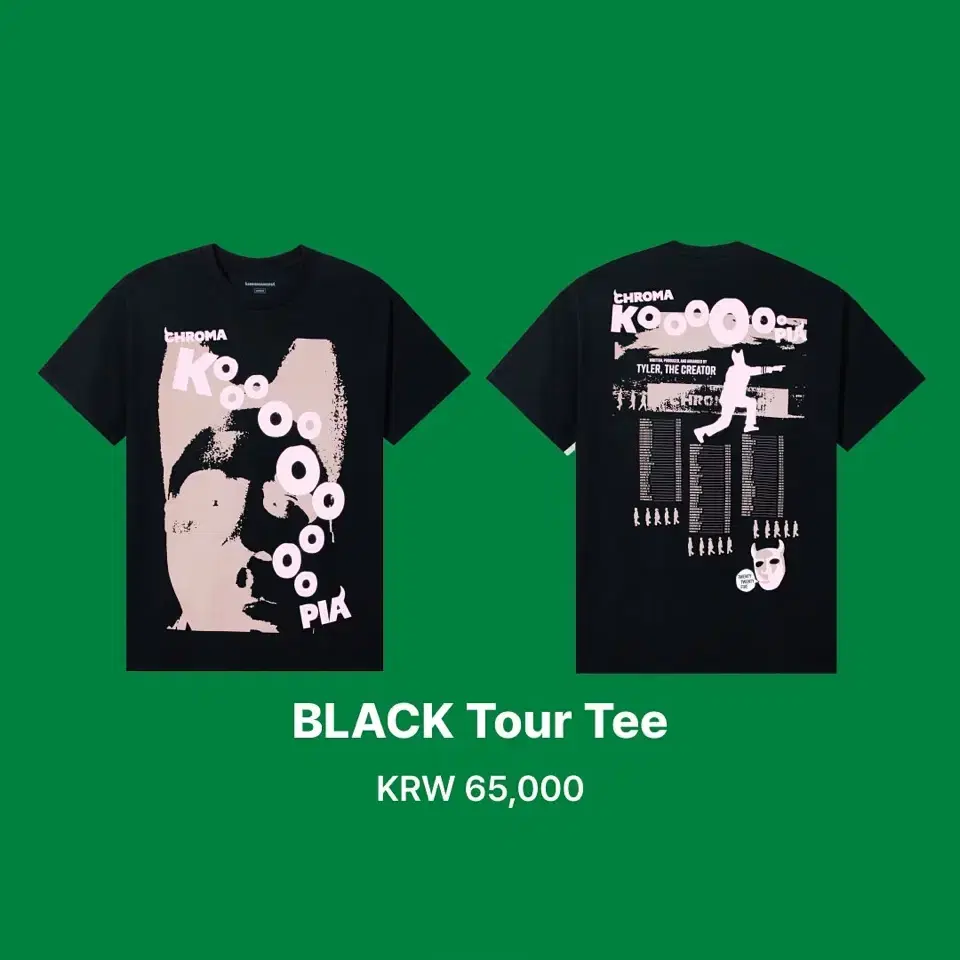 Tyler the Creator Merch Black Tour Tee XXL #타일러더