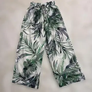 야자수 패턴 와이드 팬츠 38