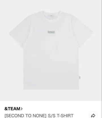 새상품 &TEAM [SECOND TO NONE] T셔츠 M사이즈