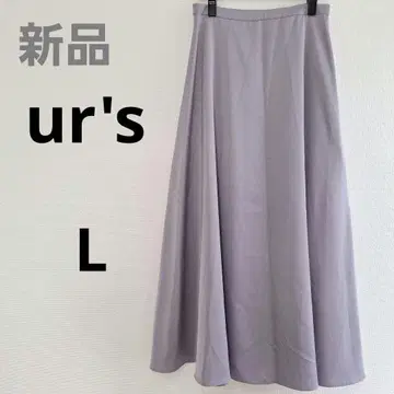 [ 새상품 ] 유어즈 새틴 플레어 스커트 L 퍼플