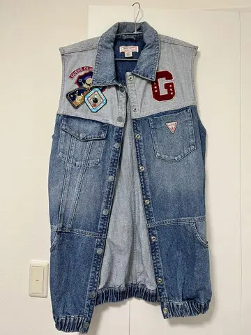 GUESS 데님 베스트 라이트 블루