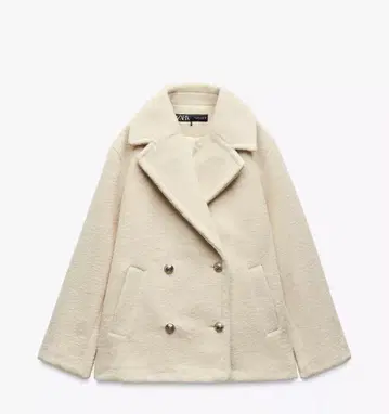 ZARA 세미롱 기장 부클 코트 XS