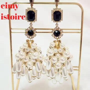 eimy istoire 샹들리에 모조 진주 귀걸이 귀찌