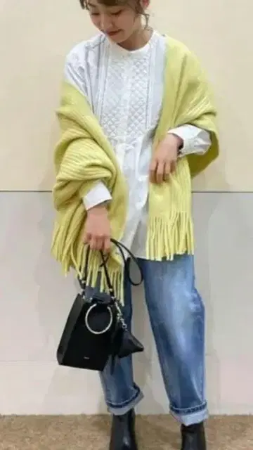 [ 미사용 새상품 ] Aga 퀼팅 밴드 카라 셔츠
