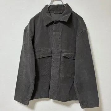 다크 그레이 코듀로이 자켓 남성용 구제 의류