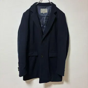 A Day in the Life 네이비 울 혼방 피 코트 남성용 M