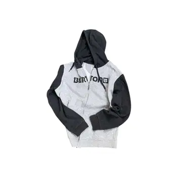 2000s BURTON 아치 로고 집 후디 투톤