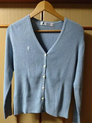 FUKUZO 스카이블루 리브 가디건 M